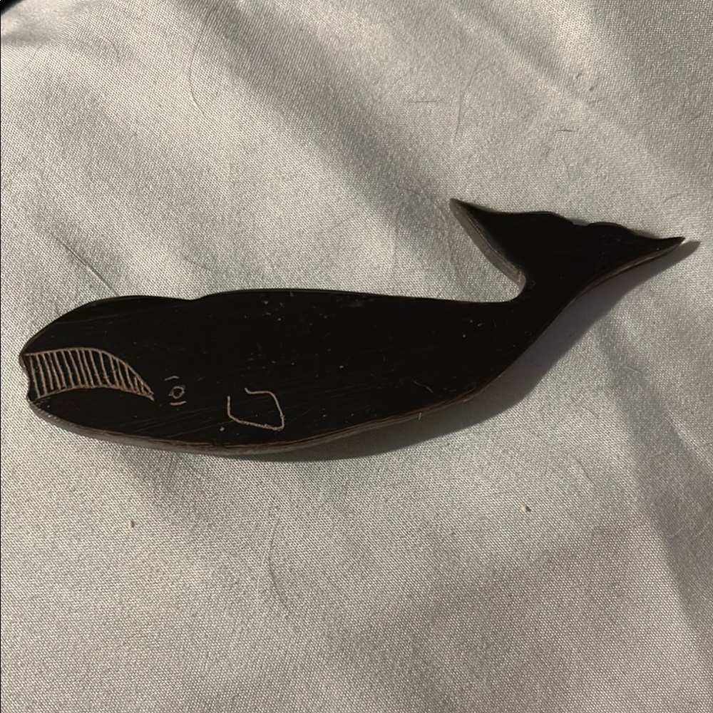 Black Whale Shaped Pin